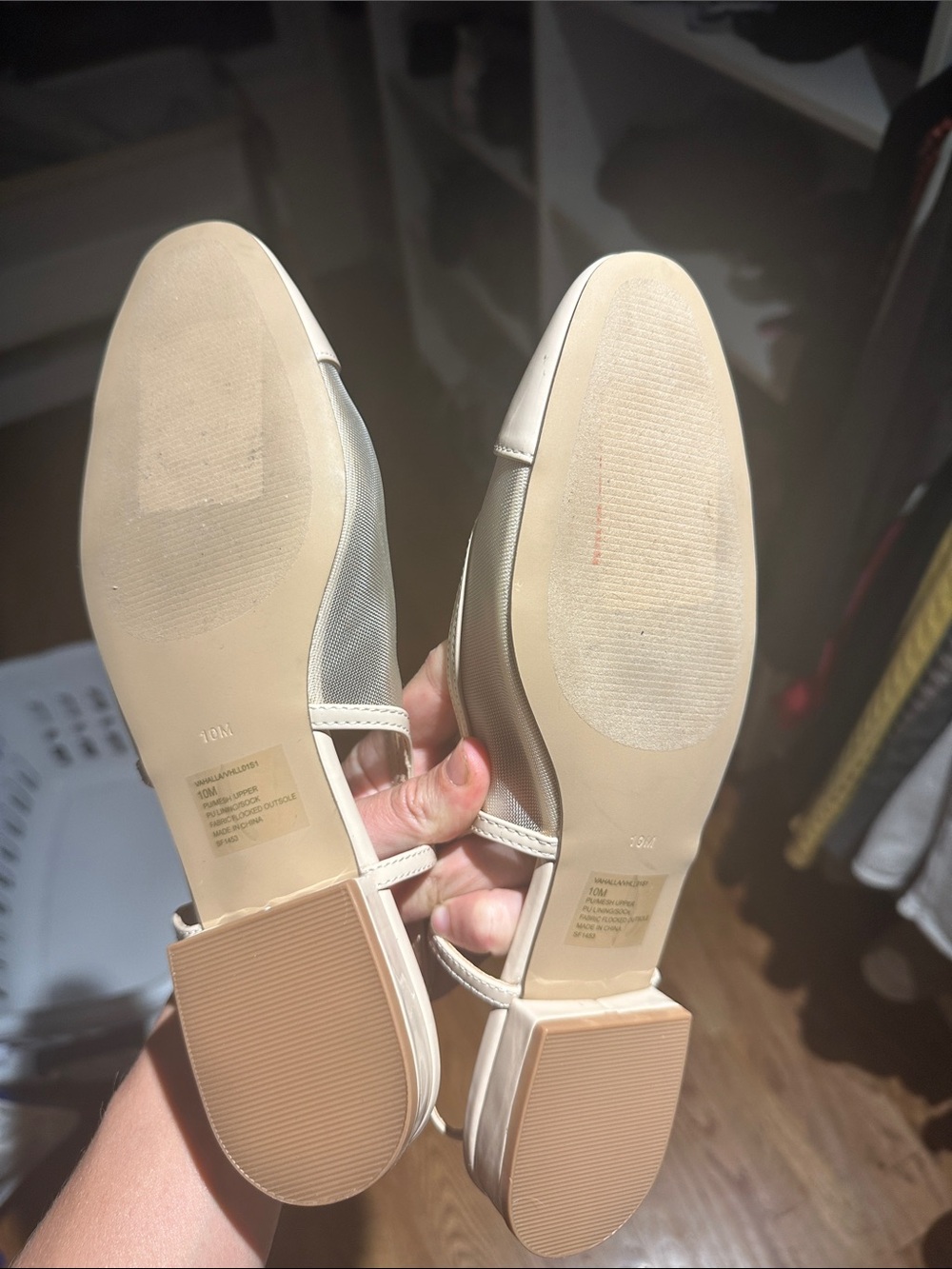 Steve Madden Beige Two-Tone Slingback Flats - Picture 4 of 4